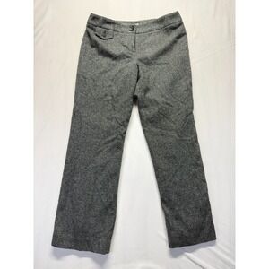 Harold's Dress Pants Womens 16 Gray Herringbone Wool Stretch Mid Rise Business